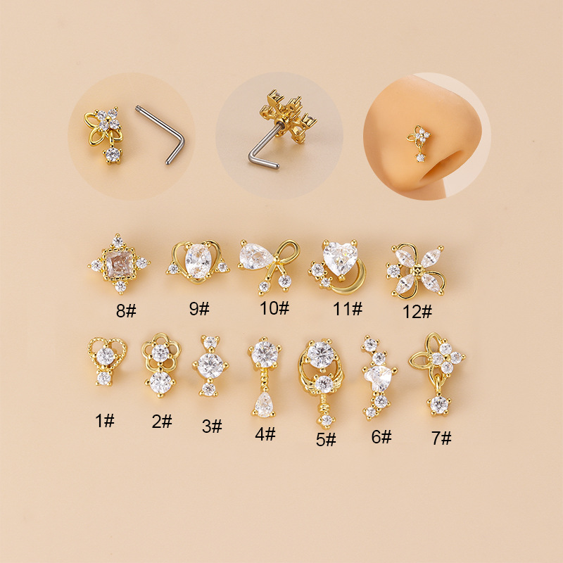 Body Jewelry Ear - Piercing de Nariz en Forma de
