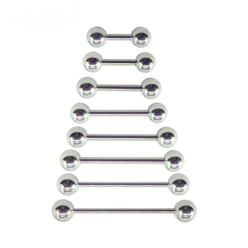 Industrial Barbell Long - Piercing de acero inoxidable para oreja,