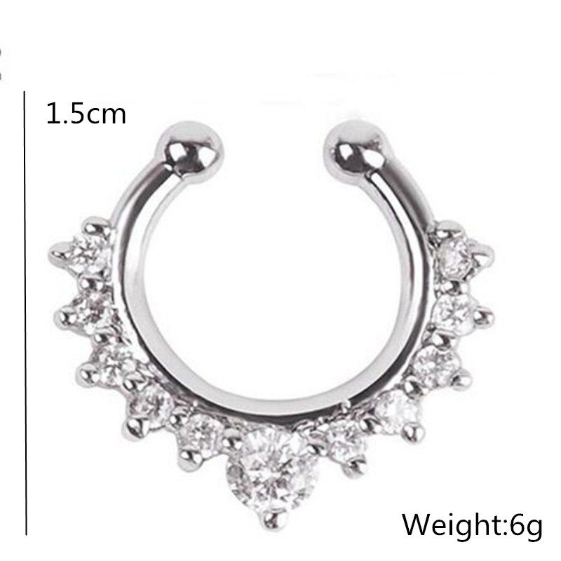 Clip de nariz en forma de U pa - Body Jewelry Ear reseña y precio