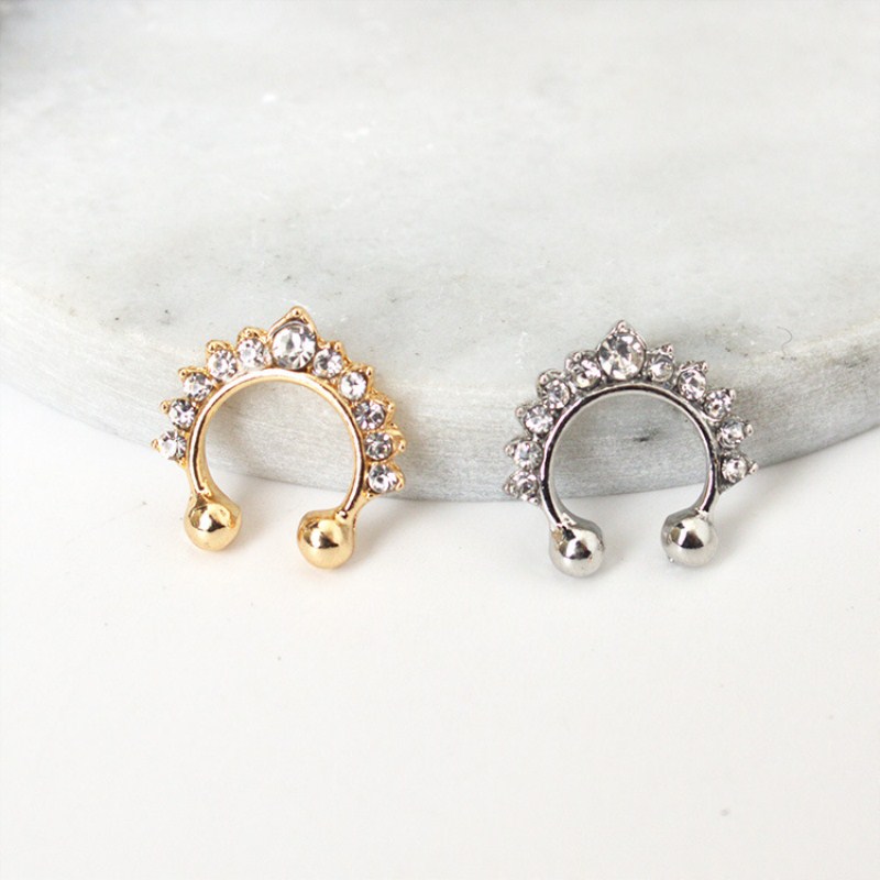 Clip de nariz en forma de U pa - Body Jewelry Ear reseña y precio