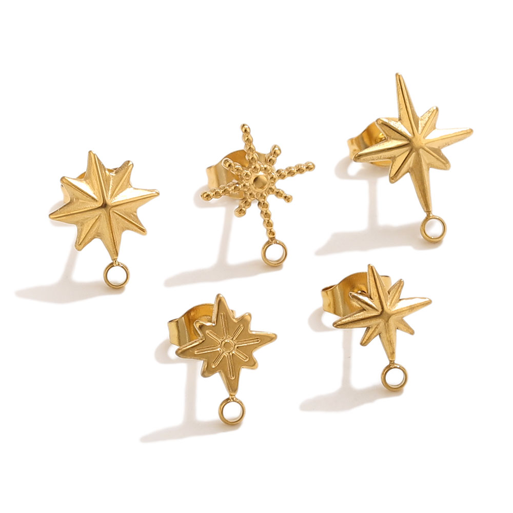 6 piezas de aretes de estrella - Body Jewelry Gold reseña y precio