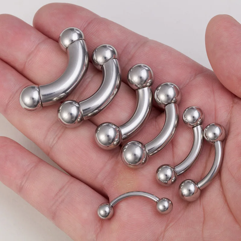 1 pieza de piercing de acero i - Nipple Bar Curved reseña y precio