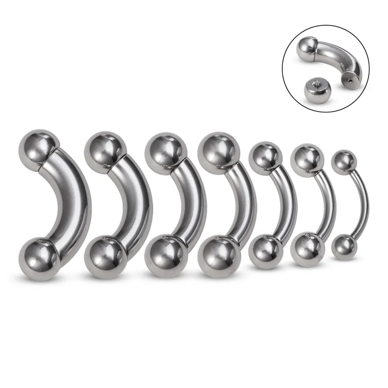 1 pieza de piercing de acero i - Nipple Bar Curved reseña y precio