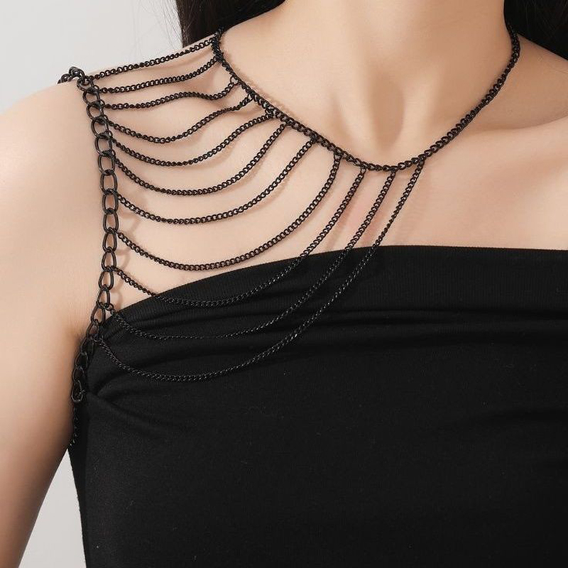 Cadena de hombro con borlas mu - Body Jewelry Gold reseña y precio