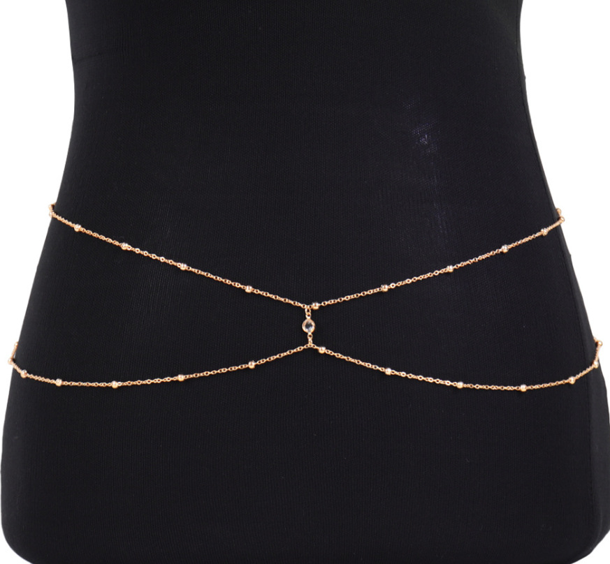 Cadenas de vientre con cuentas - Body Jewelry Gold reseña y precio