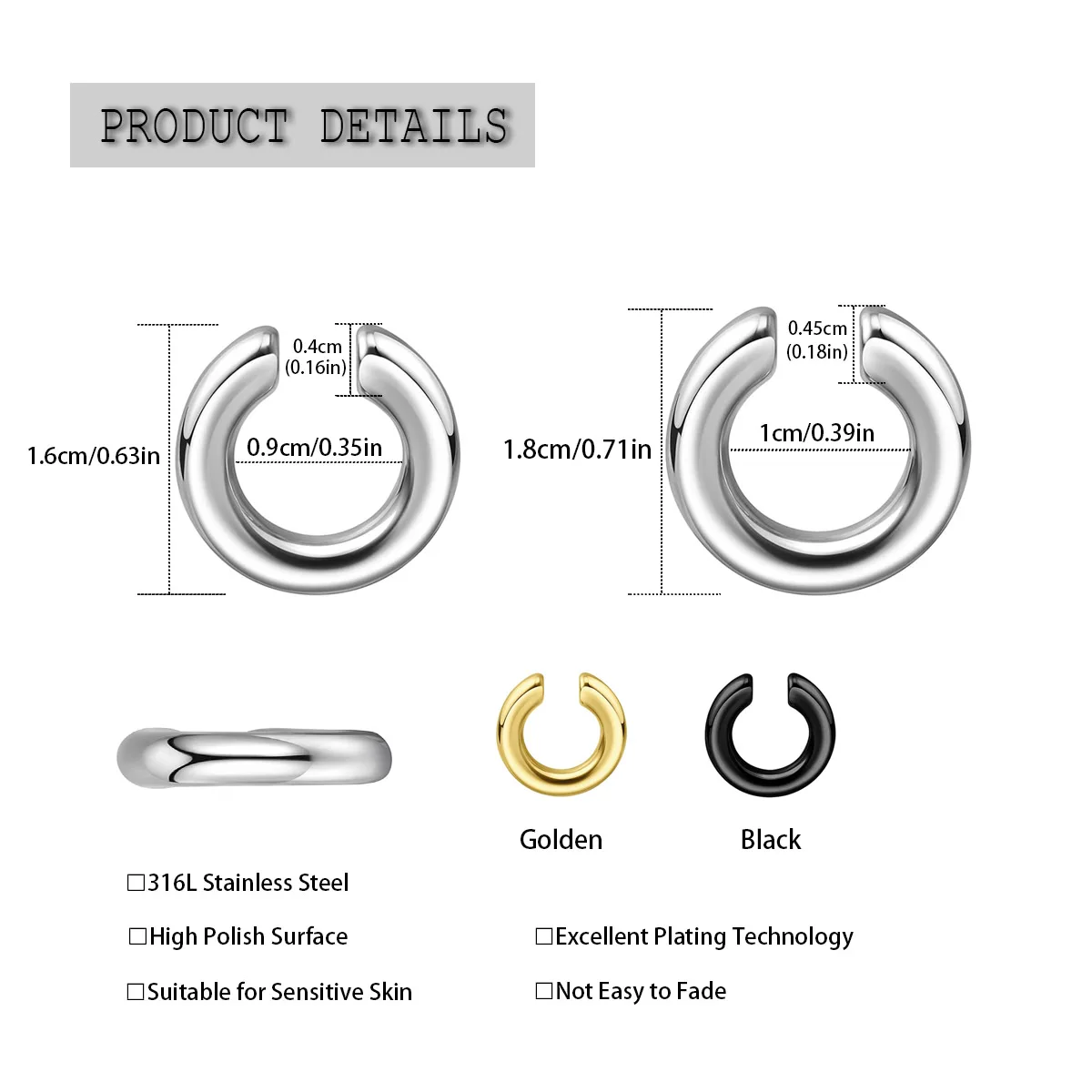 1 ud. Anillo de nariz exagerad - Body Jewelry Ear reseña y precio