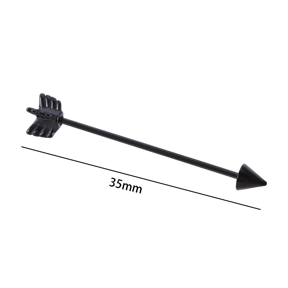 Pendiente de Acero Inoxidable  - Industrial Barbell Long reseña y precio