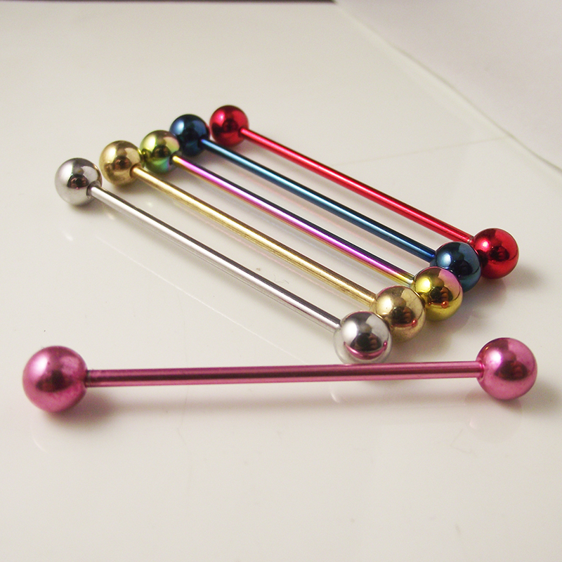 2 piezas 14G 1,6mm anillo para - Industrial Barbell Long reseña y precio