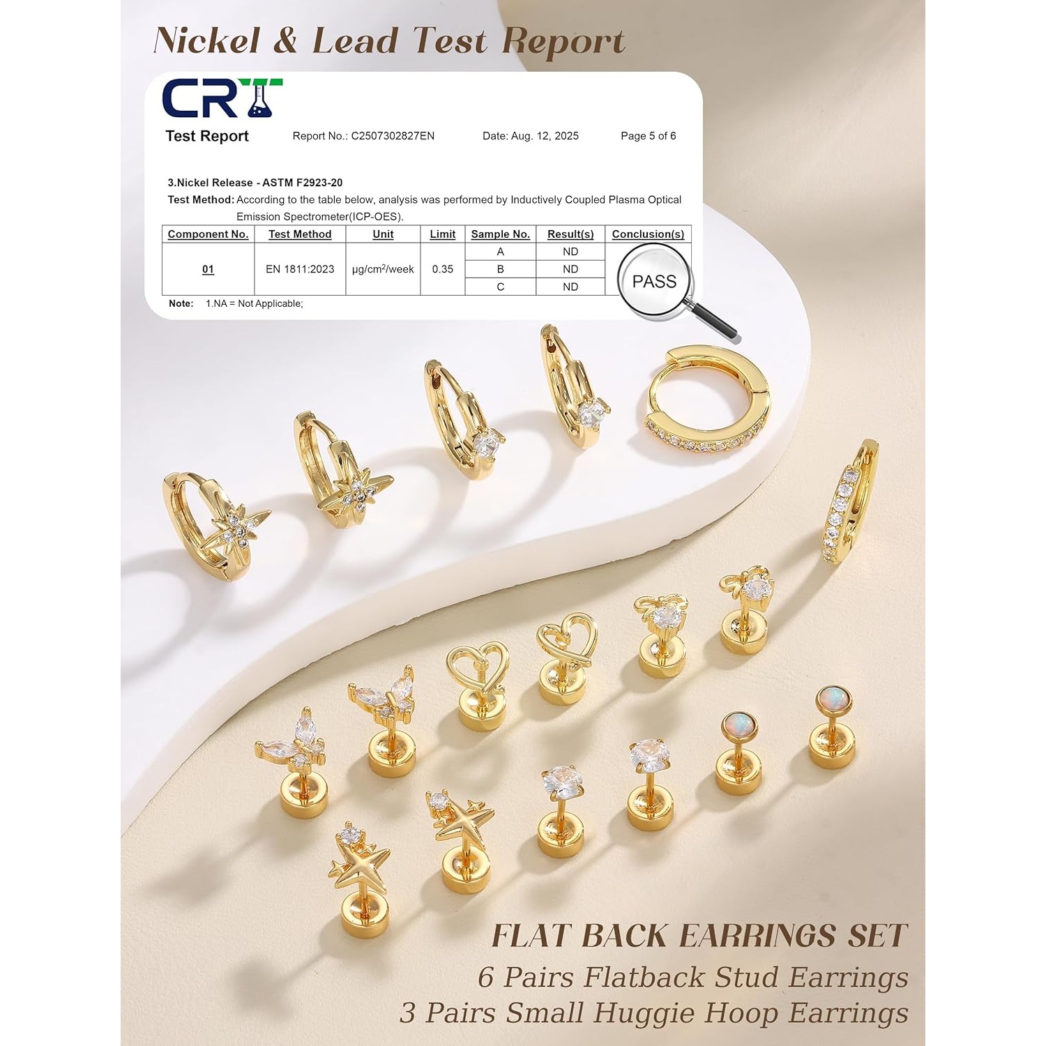 Drperfect Set de Aretes Planos - Body Jewelry Back reseña y precio