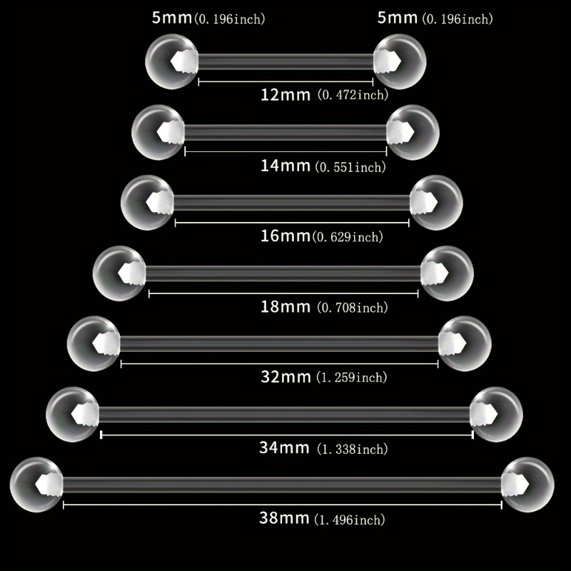JKC Store-Juego de barra acríl - Body Jewelry Store reseña y precio